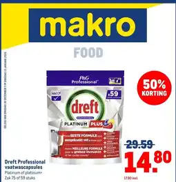 Makro Dreft Professional vaatwascapsules aanbieding