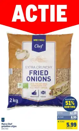 Makro Metro Chef gebakken uitjes aanbieding