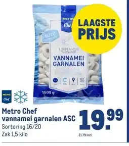 Makro Metro Chef vannamei garnalen ASC aanbieding