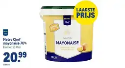 Makro Metro Chef mayonaise 70% aanbieding