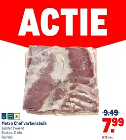 Makro Metro Chef varkensbuik aanbieding