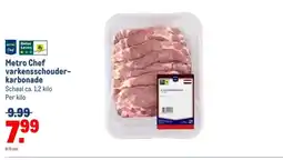 Makro Metro Chef varkensschouder- karbonade aanbieding