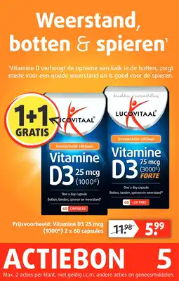 Lucovitaal Vitamine D3 25 mcg aanbieding