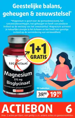 Lucovitaal Magnesium 375 mg Bisglycinaat aanbieding