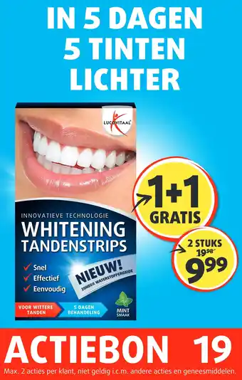 Lucovitaal WHITENING TANDENSTRIPS aanbieding