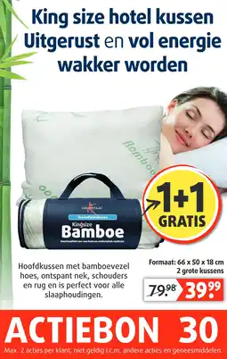 Lucovitaal Kingsize Bamboe Gezondheidskussen aanbieding