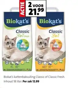 Intratuin Biokat's kattenbakvulling Classic of Classic Fresh aanbieding