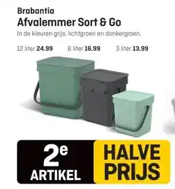 Hubo Brabantia Afvalemmer Sort & Go aanbieding