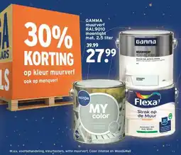 GAMMA GAMMA muurverf RAL9010 moonlight mat, aanbieding