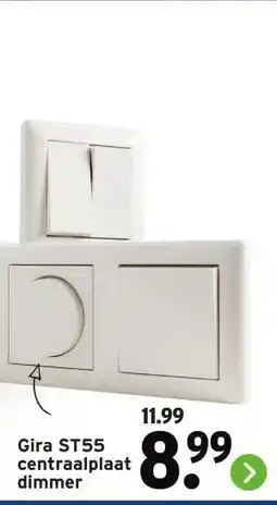 GAMMA Gira ST55 centraalplaat dimmer aanbieding