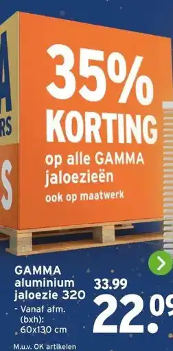 GAMMA GAMMA aluminium jaloezie 320 aanbieding