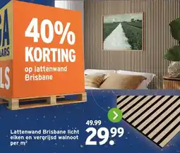 GAMMA Lattenwand Brisbane licht eiken en vergrijsd walnoot aanbieding