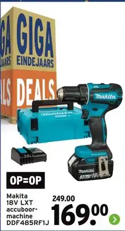 GAMMA Makita 18V LXT accuboor- machine aanbieding