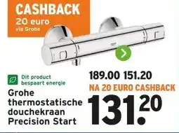 GAMMA Grohe thermostatische douchekraan Precision Start aanbieding