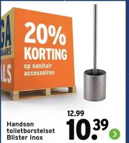 GAMMA Handson toiletborstelset Blister Inox aanbieding