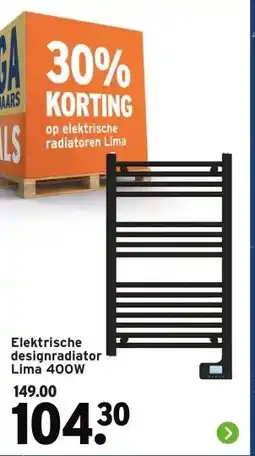 GAMMA Elektrische designradiator Lima 400W aanbieding