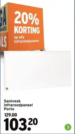 GAMMA Sanivesk infraroodpaneel Porto aanbieding