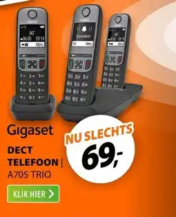 Expert Gigaset A705 Trio Zwart aanbieding