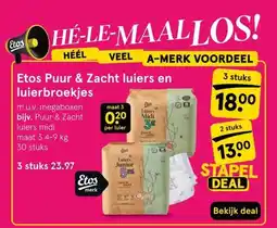 Etos Etos Puur & Zacht luiers en luierbroekjes aanbieding