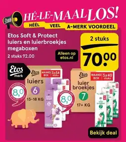 Etos Etos Soft & Protect luiers en luierbroekjes megaboxen aanbieding
