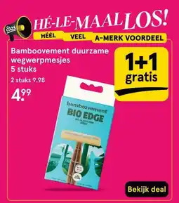 Etos Bamboovement duurzame wegwerpmesjes 5 stuks aanbieding