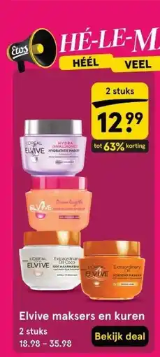 Etos Elvive maksers en kuren aanbieding