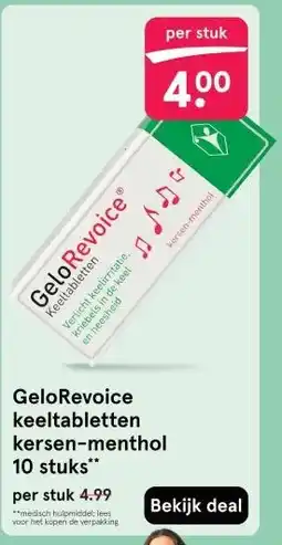 Etos GeloRevoice keeltabletten kersen-menthol 10 stuks aanbieding