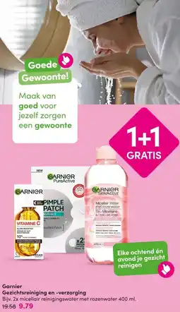 DA Garnier Gezichtsreiniging en -verzorging aanbieding