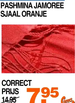 Correct Pashmina jamoree sjaal oranje aanbieding