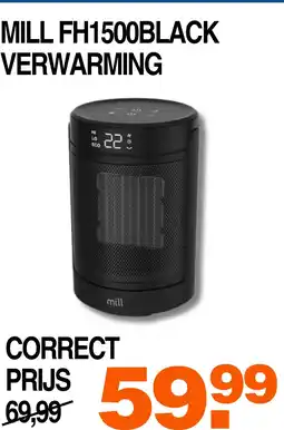 Correct Mill fh1500black verwarming aanbieding