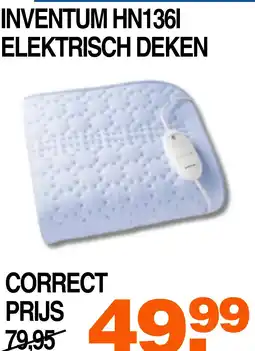 Correct Inventum hn1361 elektrisch deken aanbieding