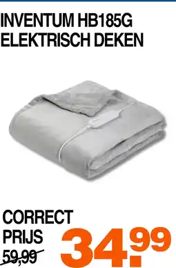 Correct Inventum hb185g elektrisch deken aanbieding