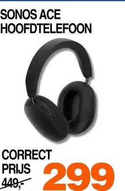 Correct Sonos ace hoofdtelefoon aanbieding