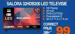 Correct Salora 32hdb200 led televisie aanbieding