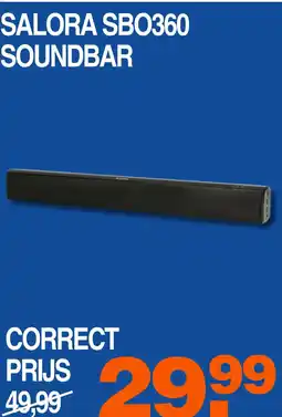 Correct Salora sbo360 soundbar aanbieding