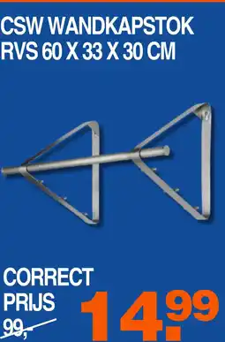 Correct Csw wandkapstok rvs aanbieding