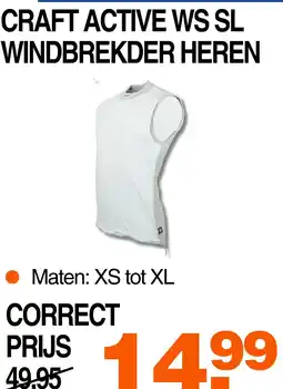 Correct Craft active ws sl windbrekder heren aanbieding