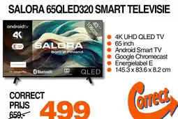 Correct Salora 65qled320 smart televisie aanbieding