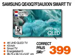 Correct Samsung qe43q7f3auxxn smart tv aanbieding