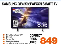 Correct Samsung qe42s93faexxn smart tv aanbieding