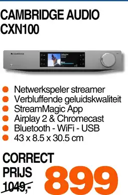 Correct Cambridge audio cxn100 aanbieding