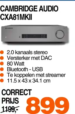 Correct Cambridge audio cxa81mkii aanbieding