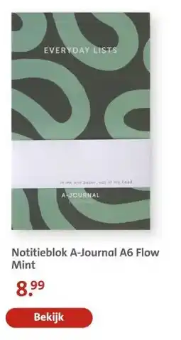 Bruna Notitieblok A-Journal A6 Flow Mint aanbieding