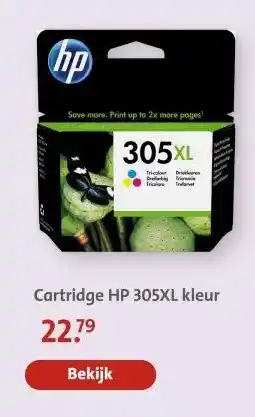Bruna Cartridge HP 305XL kleur aanbieding