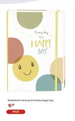 Bruna Notitieboek Hartung A5 Smiley Happy Day aanbieding
