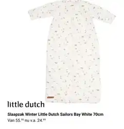 Van Asten BabySuperstore Slaapzak Winter Little Dutch Sailors Bay White 70cm aanbieding