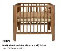 Van Asten BabySuperstore Box Novi at HomeⓇ Isabel (ronde hoek) Walnut aanbieding