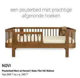 Van Asten BabySuperstore Peuterbed Novi at HomeⓇ Kate 70x140 Walnut aanbieding