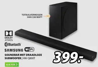 Expert SAMSUNG Soundbar met draadloze subwoofer | HW-Q800T aanbieding