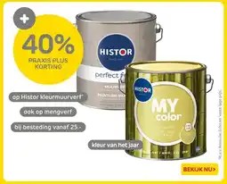 Praxis op Histor kleurmuurverf aanbieding